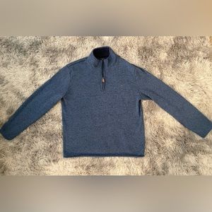 Crown & Ivy Men’s 1/4 Zip Pullover Sweater Blue Size Large